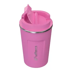Stainless Steel Double-Walled Vacuum Insulated Coffee Cup, 12.8 oz., Pink (OUTD9430)<Outdoors Professional New