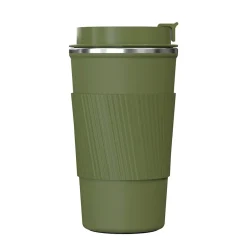 Stainless Steel Double-Walled Vacuum Insulated Coffee Cup, 17.2 oz., Olive Green (OUTD9454)<Outdoors Professional