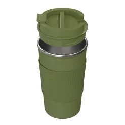 Stainless Steel Double-Walled Vacuum Insulated Coffee Cup, 17.2 oz., Olive Green (OUTD9454)<Outdoors Professional