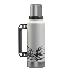 Stainless Steel Vacuum Insulated Termo Classic Water Bottle, 33 oz., White Mountains (OUTD9386)<Outdoors Professional Outlet