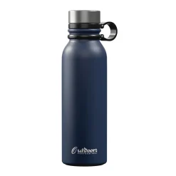 Outdoors Professional Stainless Steel Double-Walled Vacuum-Insulated Travel Bottle, 20 oz., Navy Blue (OUTD9263)