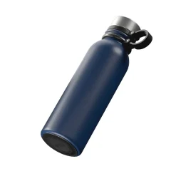 Outdoors Professional Stainless Steel Double-Walled Vacuum-Insulated Travel Bottle, 20 oz., Navy Blue (OUTD9263)
