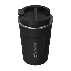 Stainless Steel Double-Walled Vacuum Insulated Coffee Cup, 12.8 oz., Black (OUTD9416)<Outdoors Professional Best