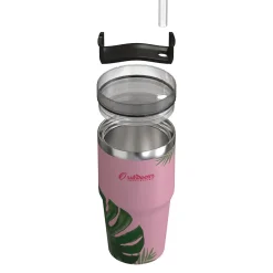 Stainless Steel Double-Walled Vacuum Insulated Tumbler with Straw, 20 oz., Tropical Pink (OUTD9201)<Outdoors Professional New