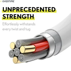 USBC Certified Charging Cables USB-C to USB-C Charging Cable, 6 ft., White, 3/Pack (MFIBLACK10FT)<Overtime Clearance