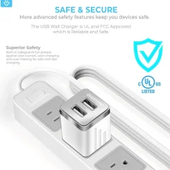 3PC Kit Lightning Charging Kit/Bundle for iPhone/iPad/iPod Touch, White (DAC3IN1)<Overtime New