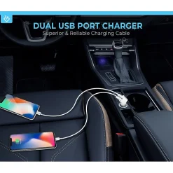 3PC Kit Lightning Charging Kit/Bundle for iPhone/iPad/iPod Touch, White (DAC3IN1)<Overtime New