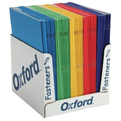 Pocket Folders|Oxford 2 Pocket Folders with Fasteners, Assorted Colors, 100/Box (ESS50764)