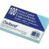 Index Cards*Oxford 4" x 6" Index Cards, Blank, Blue, 100/Pack (7420BLU)