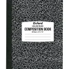 Composition Notebooks|Oxford Composition Book, 7 7/8" x 10", College Ruled, 80 Sheets, Black and White Marble (26-252)