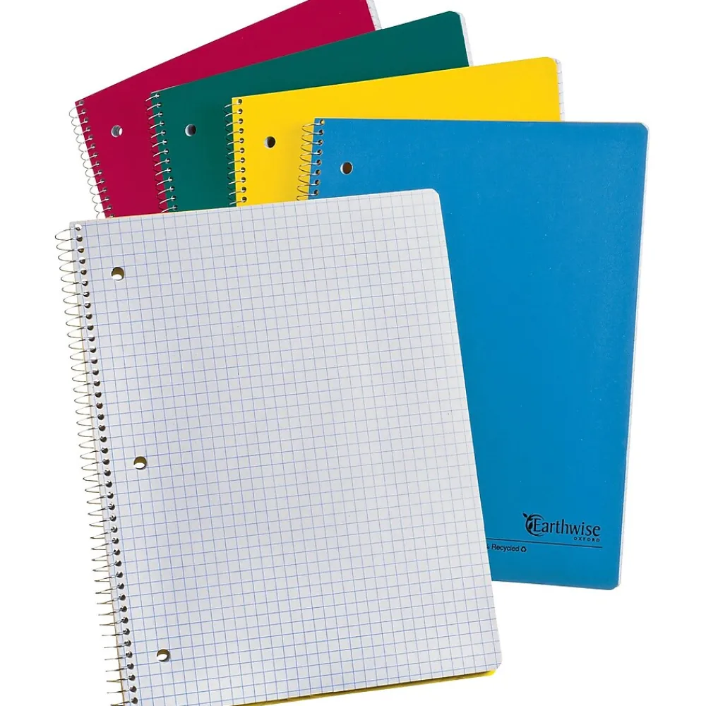 Subject Notebooks|Oxford Earthwise 1-Subject Notebook, 8.5" x 11", Quad, 80 Sheets (25-451R)