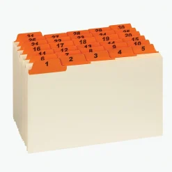 Index Cards*Oxford Laminated Tab Daily Index Card Guides, 5