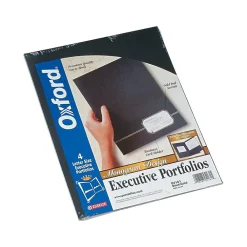 Pocket Folders|Oxford Monogram Design 2-Pocket Presentation Folders, /Gold, 4/Pack (04161) Black