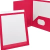 Pocket Folders|Oxford Poly Viewfolio Portfolio, Red, 8 1/2" x 11"