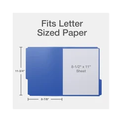 File Folders|Oxford Poly File Folders, 1/3-Cut Tab, Letter-Size, Assorted Colors, 24/Pack (52004)