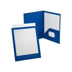 Pocket Folders|Oxford ViewFolio Twin Presentation Folder, Blue (OXF 57441)