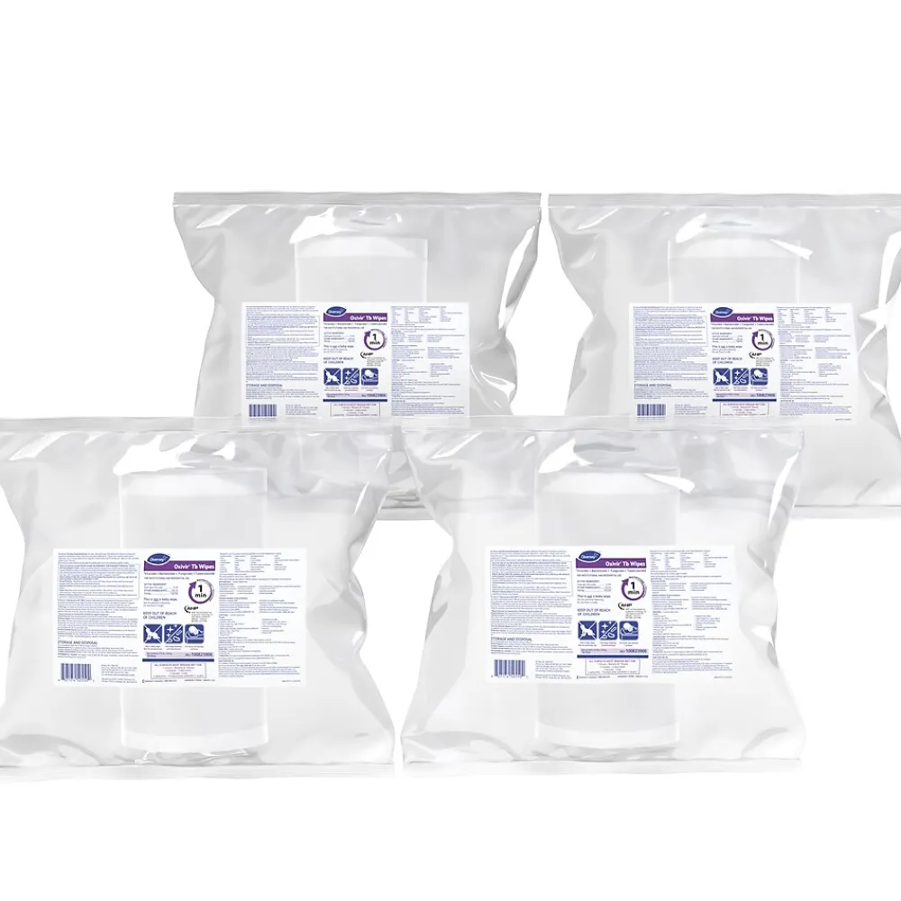Disinfecting Wipes Refill, Fresh Citrus Scent, 160 Wipes/Container, 4/Carton (100823906)<Oxivir Clearance