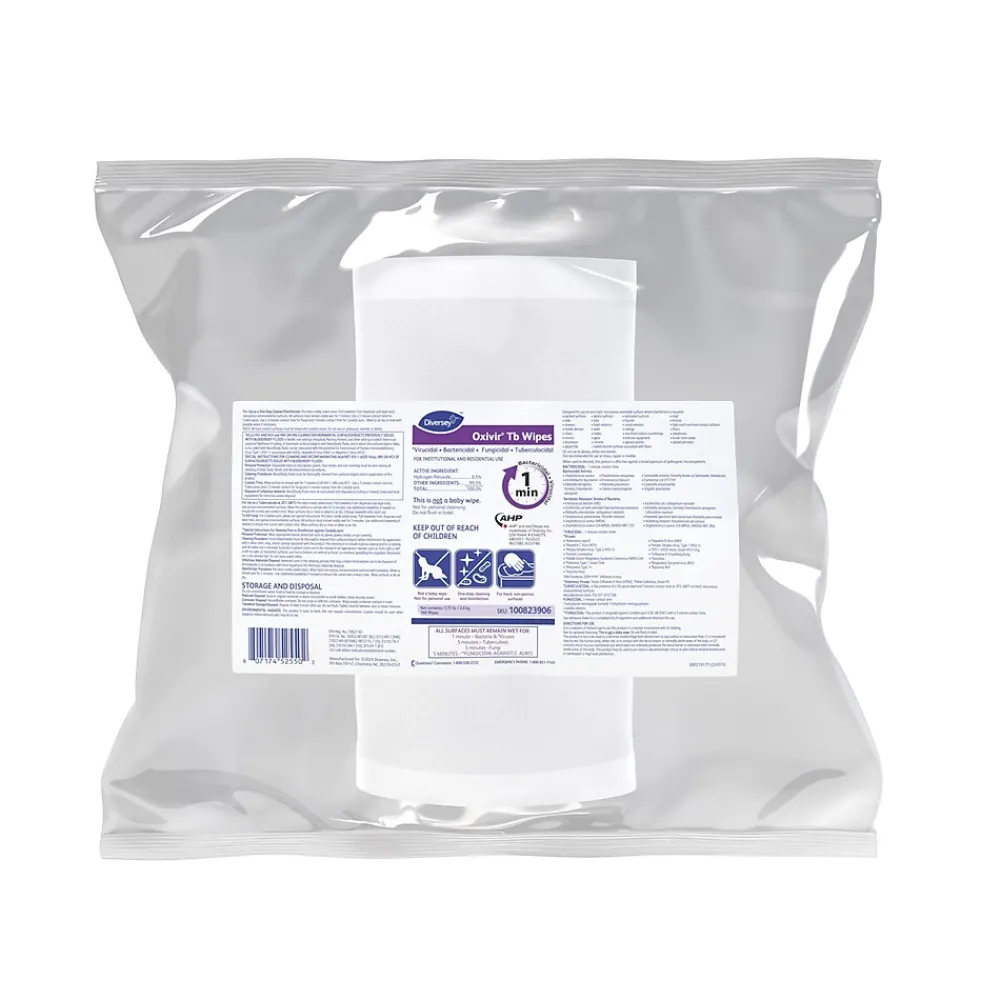 Disinfecting Wipes Refill, Fresh Citrus Scent, 160 Wipes/Container, 4/Carton (100823906)<Oxivir Clearance