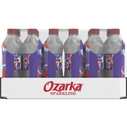 Ozarka Sparkling Water, Triple Berry, 16.9 oz. Bottles, 24/Carton (12349551)