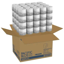 1-Ply Inner Wrapped Embossed Toilet Paper by GP PRO, White, 550 Sheets/Roll, 80 Rolls/Case (19881/01)<Pacific Blue Basic Clearance