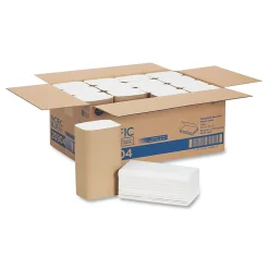 Pacific Blue Basic Recycled Single Fold Paper Towels, 1-ply, 250 Sheets/Pack, 16 Packs/Carton (20904)