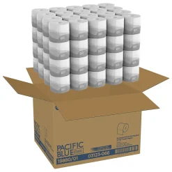 Standard Toilet Paper, 2-Ply, White, 550 Sheets/Roll, 80 Rolls/Carton (19880/01)<Pacific Blue Basic Clearance