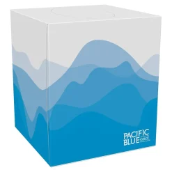 Facial Tissue, 2-ply, 100 Tissues/Box, 36 Boxes/Pack (46200)<Pacific Blue Select Hot