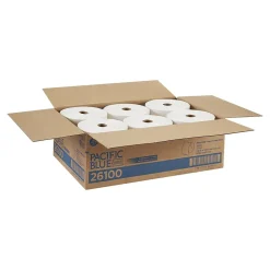 Pacific Blue Select Recycled Hardwound Paper Towels, 1-ply, 1000 ft./Roll, 6 Rolls/Carton (26100)