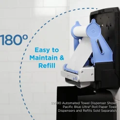 Pacific Blue Ultra 8” High-Capacity Recycled Paper Towel Roll by GP PRO, 1-Ply, Brown, 1150’/Roll, 3 Rolls/Carton (26496)