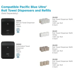 Automated Hardwound Paper Towel Dispenser, Black (59590)<Pacific Blue Ultra Discount