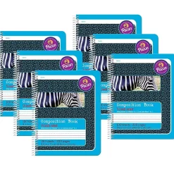 Composition Notebooks|Pacon Composition Notebooks, 9.75" x 7.5", Wide Ruled, 100 Sheets, Blue, 6/Bundle (PAC2429-6)