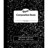 Composition Notebooks|Pacon Composition Notebooks, 9.75" x 7.5", Wide Ruled, 60 Sheets, Black, 12/Bundle (PACMMK37130-12)