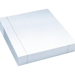 Filler Paper|Pacon Composition Paper, 3/8" Ruling with Red Margin, 8 1/2" x 11", 500 Sheets/Pk