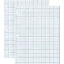 Filler Paper|Pacon Graph Paper, 8.5" x 11", 3-Hole Punched, 500 Sheets/Pack, 2 Packs/Bundle (PAC2414-2)