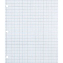 Filler Paper|Pacon Quad, 8.5" x 11", 3-Hole Punched, 500 Sheets/Pack (P2414)