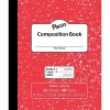 Composition Notebooks|Pacon 1-Subject Composition Notebooks, 7.5" x 9.75", Manuscript Ruled, 24 Sheets, Red Marble, Each (PACMMK37139)