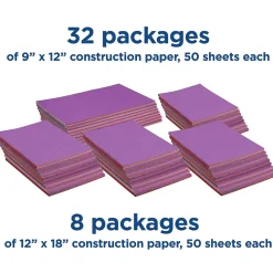 Construction Paper*Pacon Tru-Ray 9" x 12" & 12" x 18" Construction Paper, Assorted Colors, 2,000 Sheets (P104120)