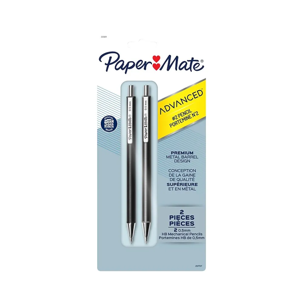 Pencils|Paper Mate Advanced Mechanical Pencil, 0.5mm, #2 Medium Lead, 2/Pack (2128211)