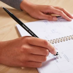 Pens|Paper Mate Eraser Mate Erasable Ballpoint Pen, Medium Point, Black Ink, 5/Pack (3163558PP)