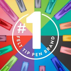 Pens|Paper Mate Flair DUAL Felt Pens, Twin Tip Point, Assorted Ink, 8/Pack (2181604)