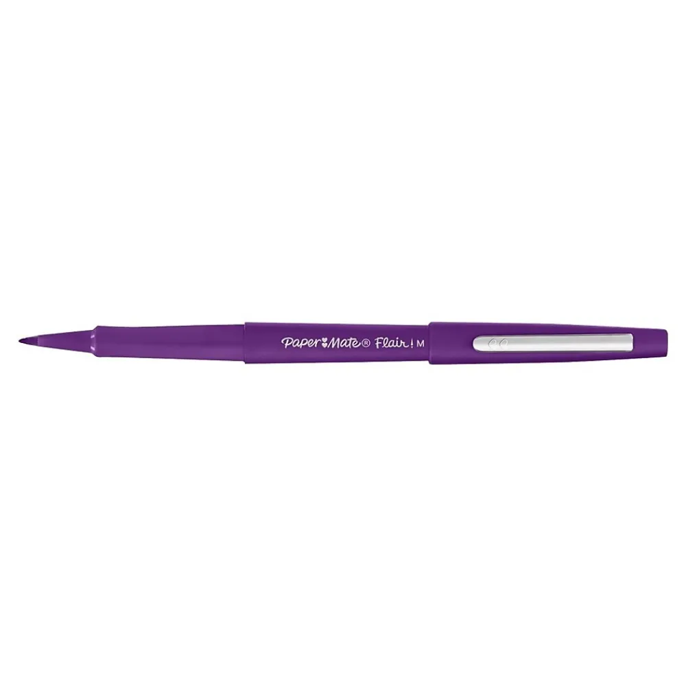 Pens|Paper Mate Flair Felt Pen, Medium Point, Purple Ink (1806704)