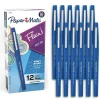 Pens|Paper Mate Flair Felt Pen, Medium Point, 0.7mm, Blue Ink, Dozen (8410152)