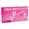 Pens|Paper Mate FlexGrip Elite Write for Hope Retractable Ballpoint Pen, Medium Point, Black Ink, Dozen (70672)