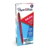 Pens|Paper Mate InkJoy 100 Retractable Ballpoint Pen, Medium Point, Red Ink, 12/Pack (1951252)