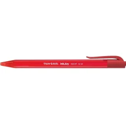 Pens|Paper Mate InkJoy 100 Retractable Ballpoint Pen, Medium Point, Red Ink, 12/Pack (1951252)