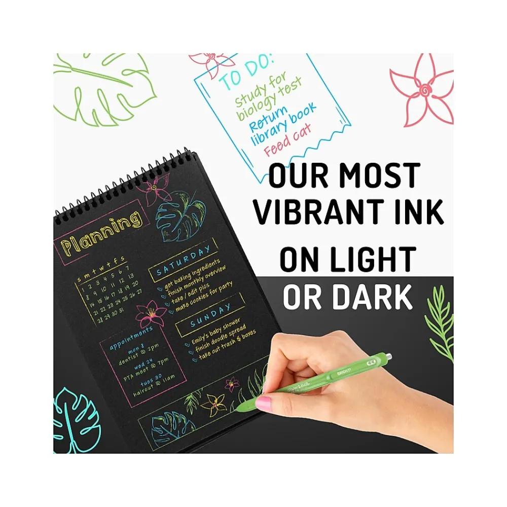 Pens|Paper Mate InkJoy Retractable Gel Pens, Medium Point, 0.7mm, Assorted Inks, 6/Pack (2173765)