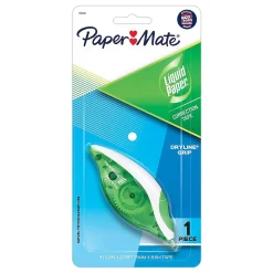 Correction & White-Out|Paper Mate Liquid Paper DryLine Grip Correction Tape, White (660415)