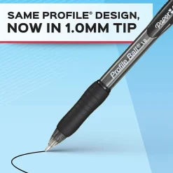 Pens|Paper Mate Profile Ballpoint Pen, Medium Point, Black Ink, 8 Pack (2095460)