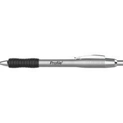 Pens|Paper Mate Profile Metal Barrel Retractable Ballpoint Pen, Medium Point, Black Ink, 2/Pack (2130513)