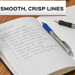 Pens|Paper Mate Profile Metal Barrel Retractable Ballpoint Pen, Medium Point, Black Ink, 2/Pack (2130513)